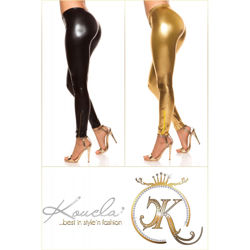 KouCla leggings with shiny-look and zips 0000LE906...