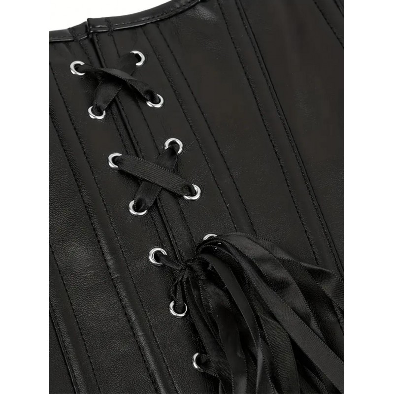 Gothic Victorian-Style PU Corset KP60246