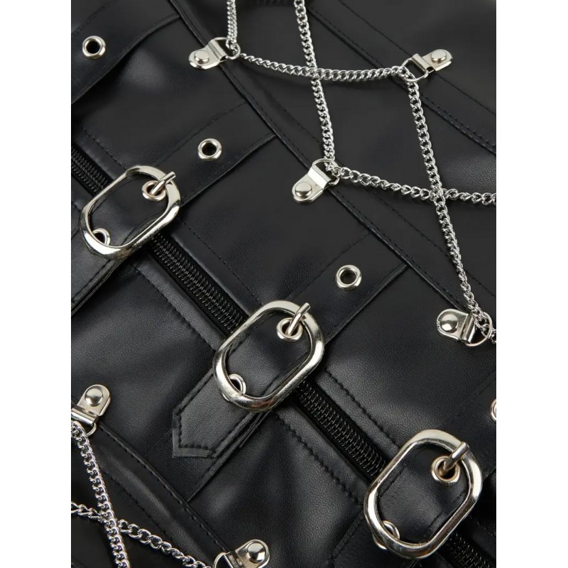 Steampunk PU Corset with Chain NW35895