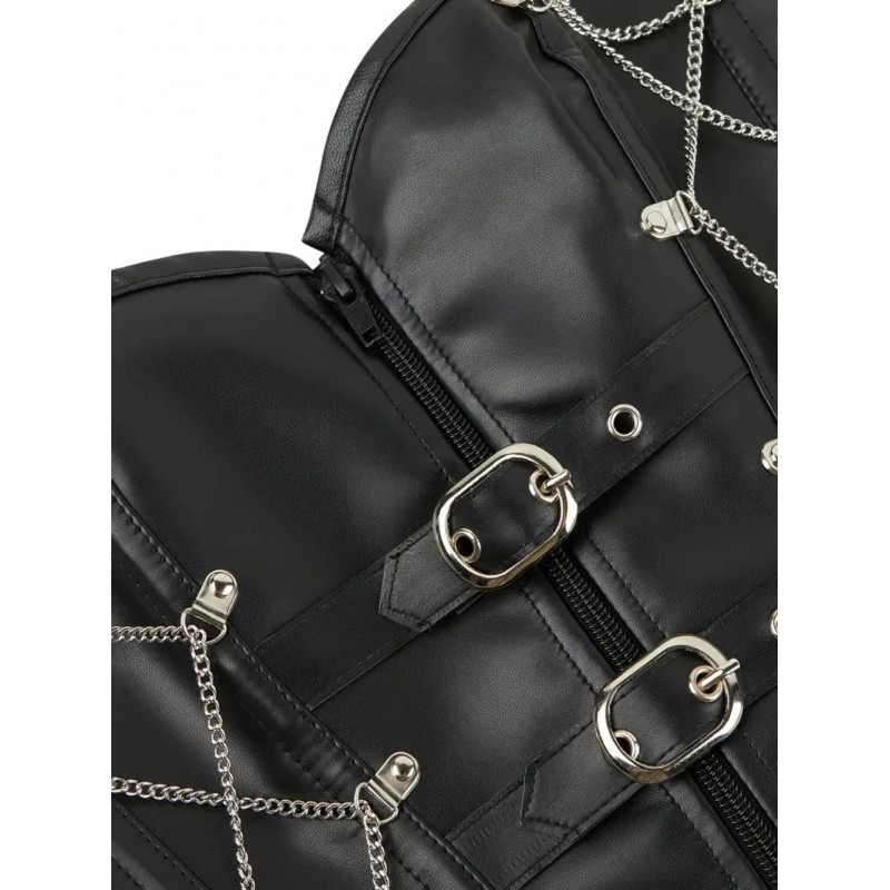 Steampunk PU Corset with Chain NW35895
