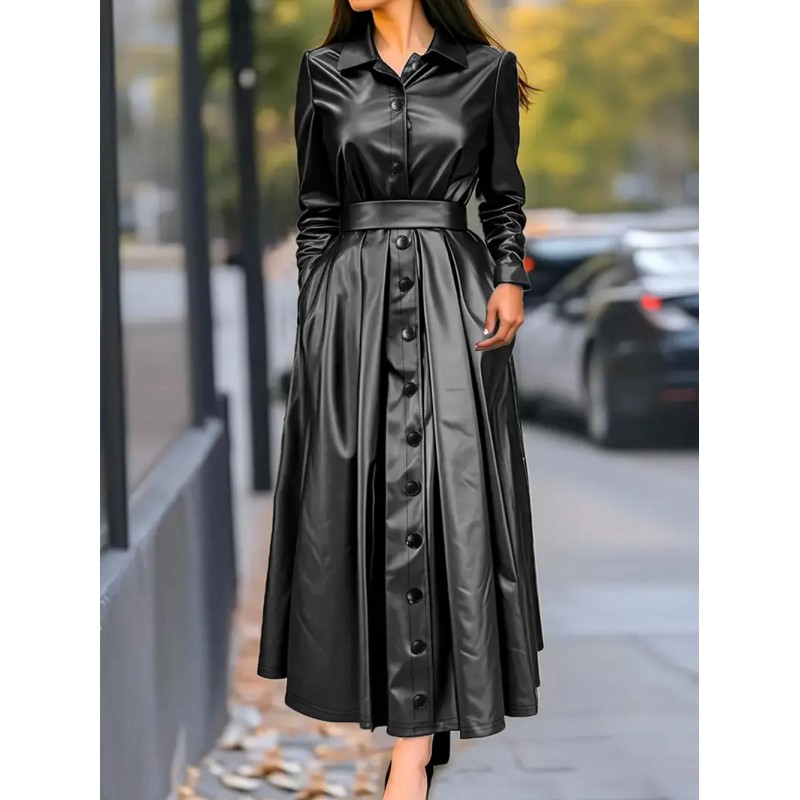 Elegant Long Sleeve Coat Dress TH5128352B