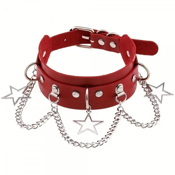 AR Ladies Gothic Punk Choker Necklace Collar QF584...