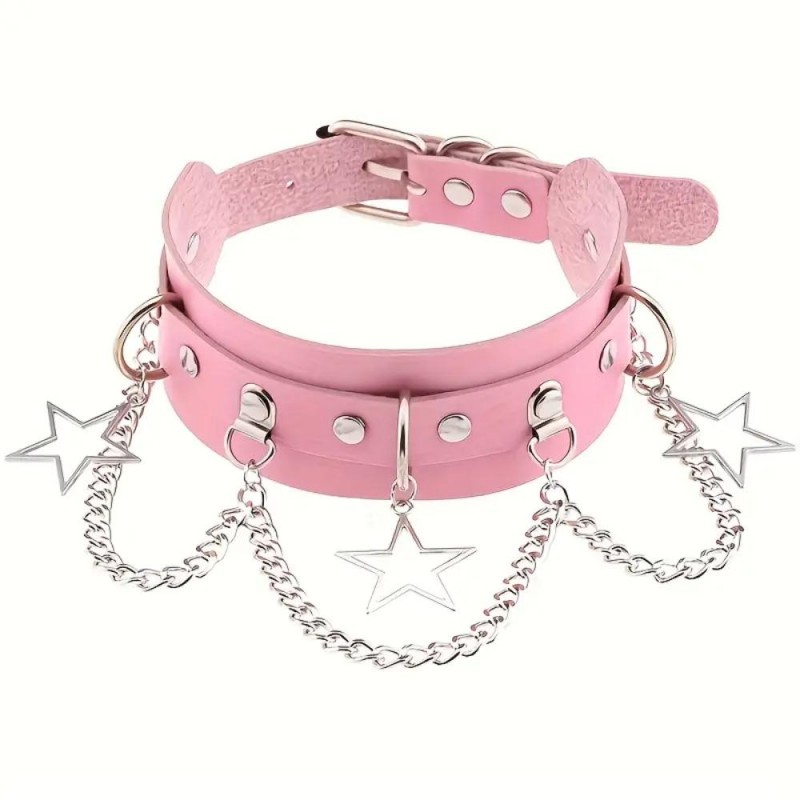 AR Ladies Gothic Punk Choker Necklace Collar QF584948