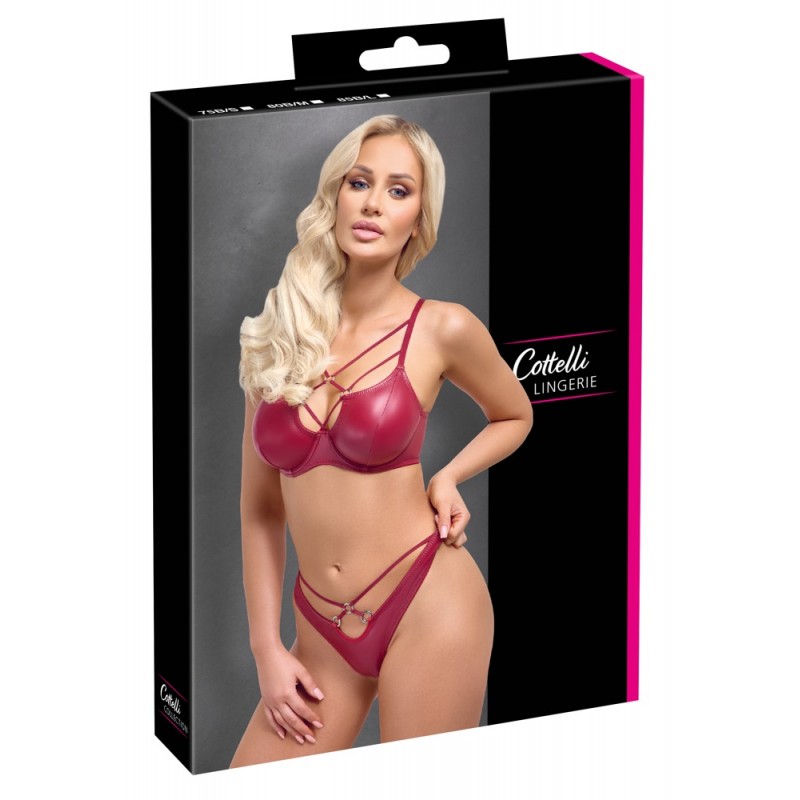 Cottelli Lingerie Wetlook Bra Set 22142373231R