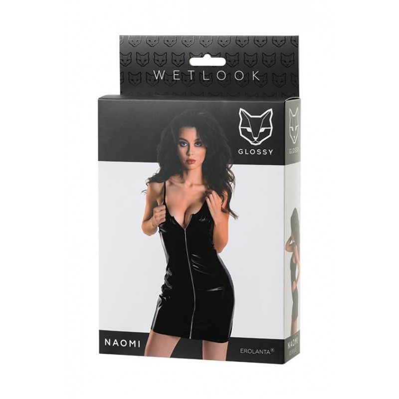 Glossy Naomi Wetlook Mini Dress 561100955022B