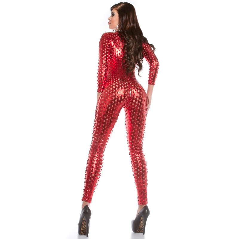 KouCla wetlook catsuit with two way zip 0000OV18262-E