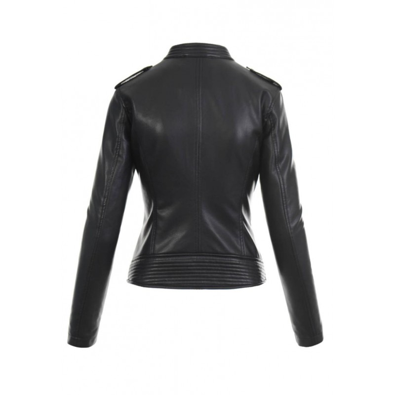 Ortalion Womens PU Leather Biker Jacket LCR8546B
