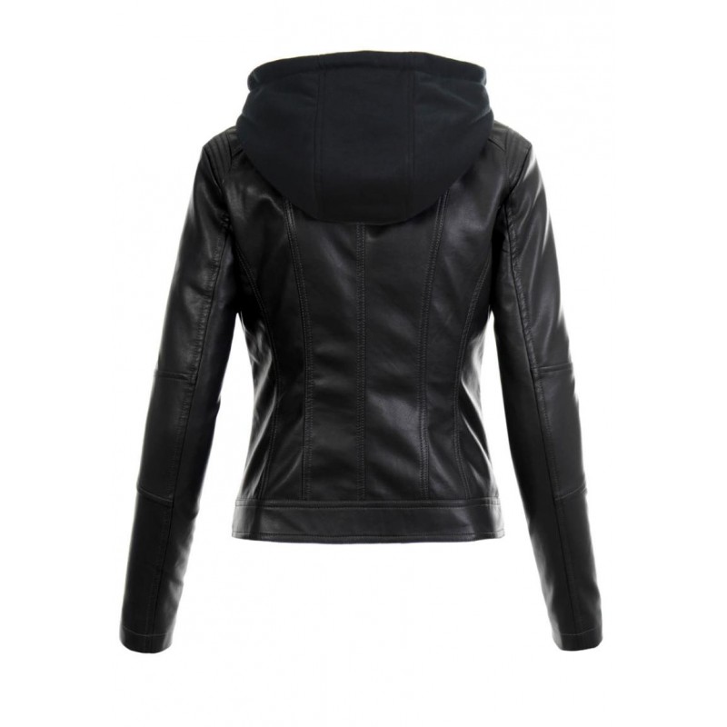 Ortalion Womens PU Leather Biker Jacket LCR8549B